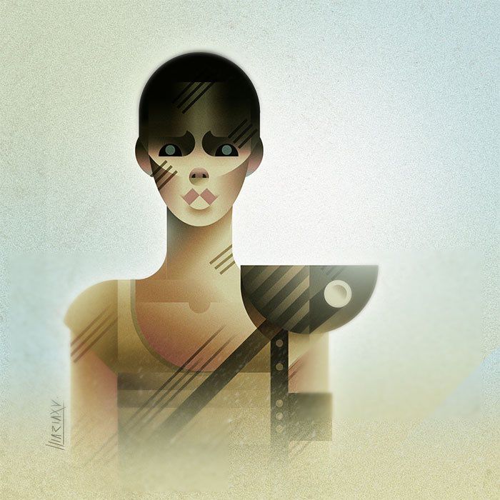 Caricature of Charlize Theron