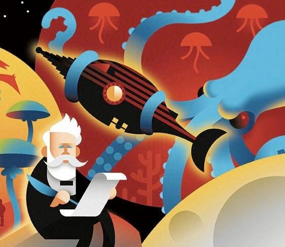 Illustration of Jules Verne 
