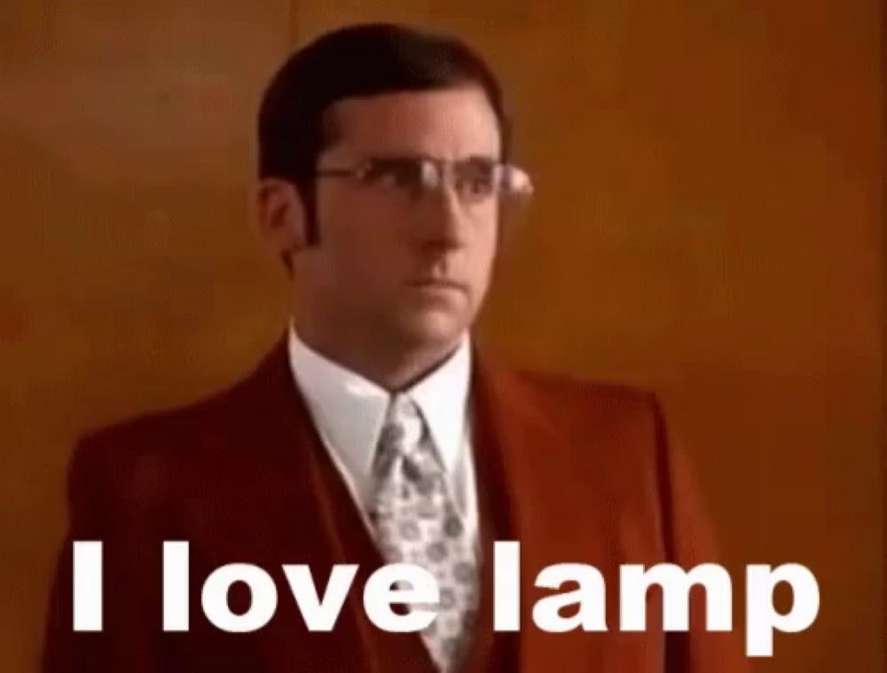 Steve Carell I Love Lamp GIF