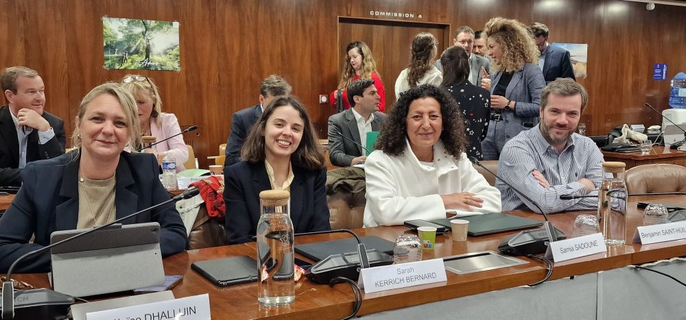 Héloise Dhalluin (PCF), Sarah Kerrich Bernard (PS), Samia Sadoune (PS) et Benjamin Saint Huile en commission permanente