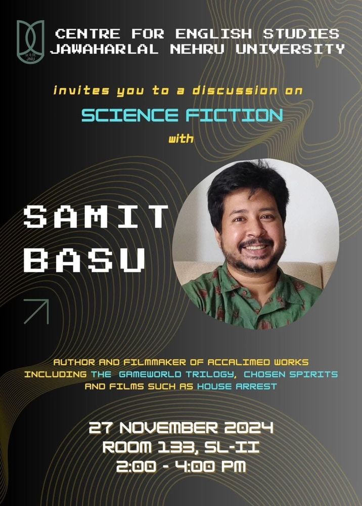 Invitation to a talk by SB at JBU Delhi on the 27th of nov