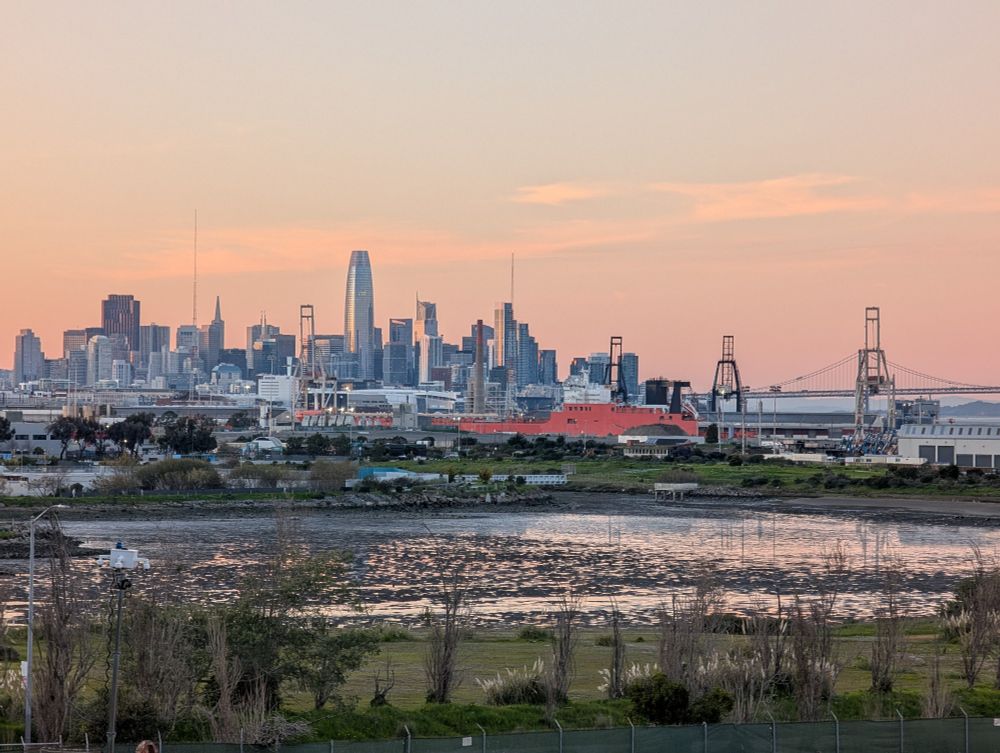 A picture of San Francisco at sunset