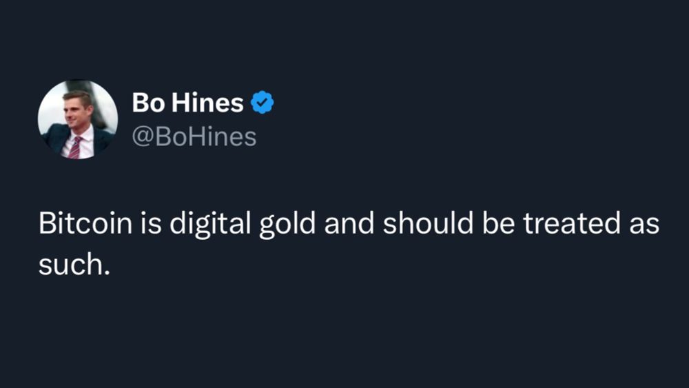 🇺🇸 Bitcoin is digital gold and should be treated as such, says Trump’s Executive Director - Council of Advisers for Digital Assets
