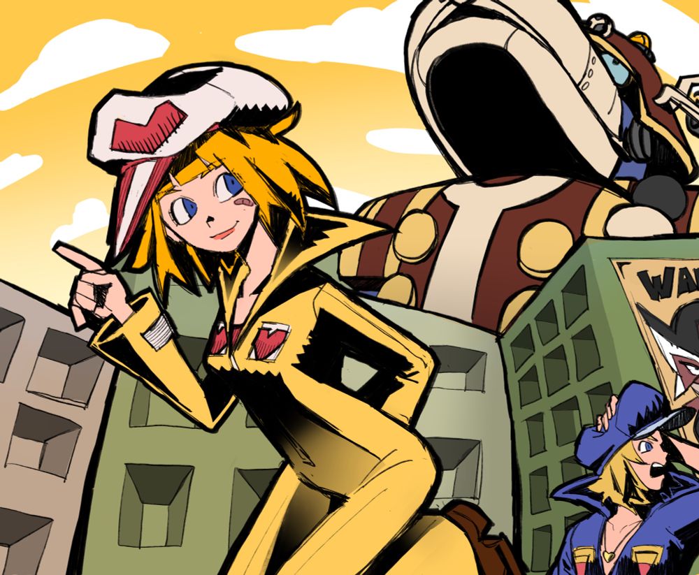 Yatterman fanart featuring Ai, Gan and Yatter-Wan