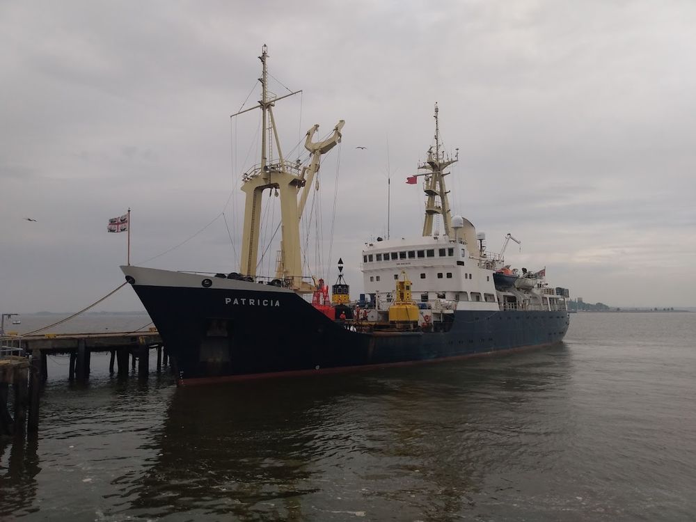THV Patricia alongside her home pier in Harwich.