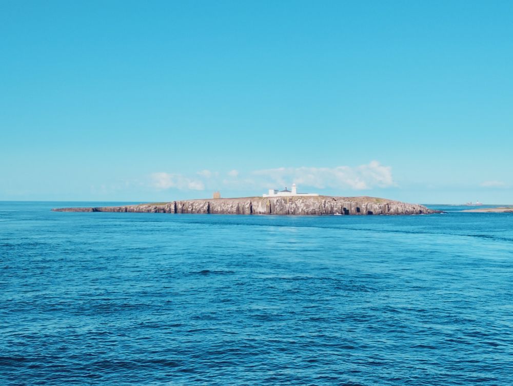 Inner Farne, and Inner Farne Lighthouse on a gloriously clear day