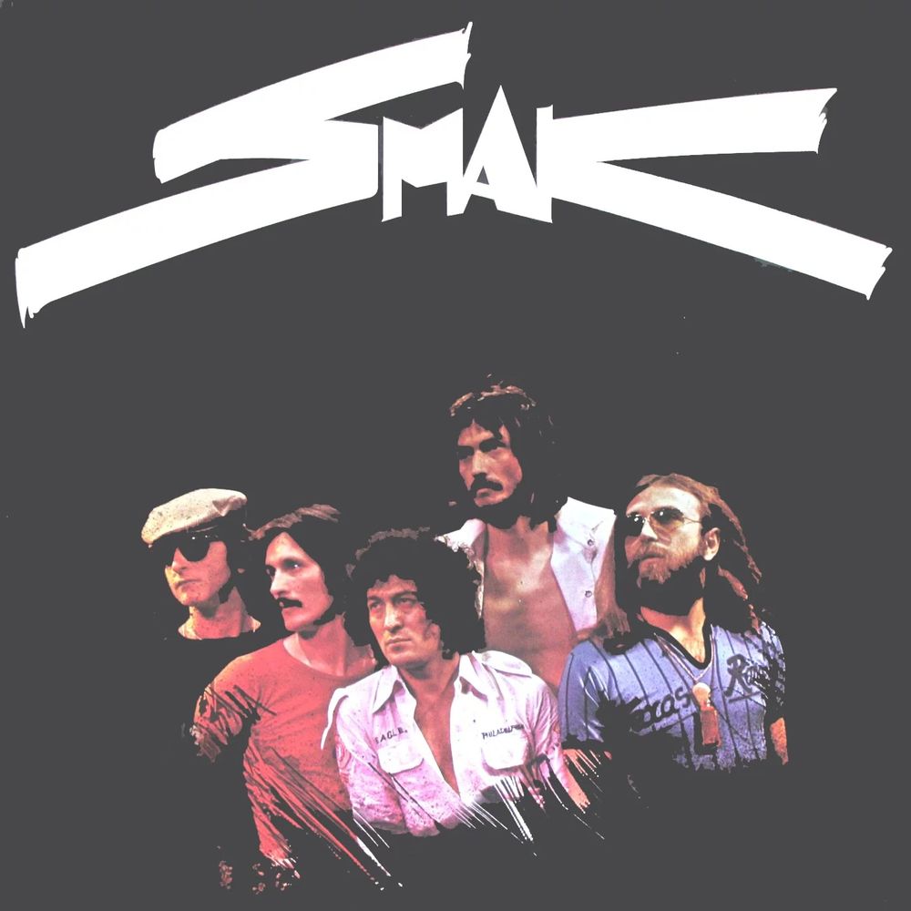 Album art of the Yugoslav prog rock band "SMAK" with the S and K being weirdly extended