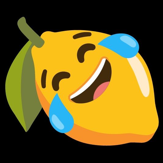 a combo of the 😂and 🍋emojis