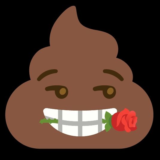 a combo of the 💩and 🌹emojis