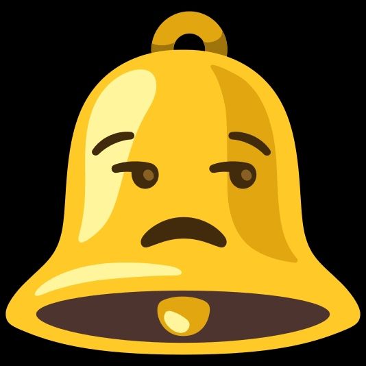 a combo of the 🔔and😒emojis