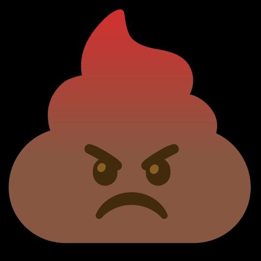 a combo of the 💩and😡emojis