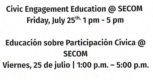 Civic Engagement Education. July 25th, 1 - 5 PM 1545 Buchanan Ave SW, Grand Rapids, MI 49507-1650, United States