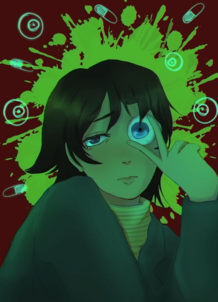 while I was on break, I decided to draw Anya from the mouthwash.