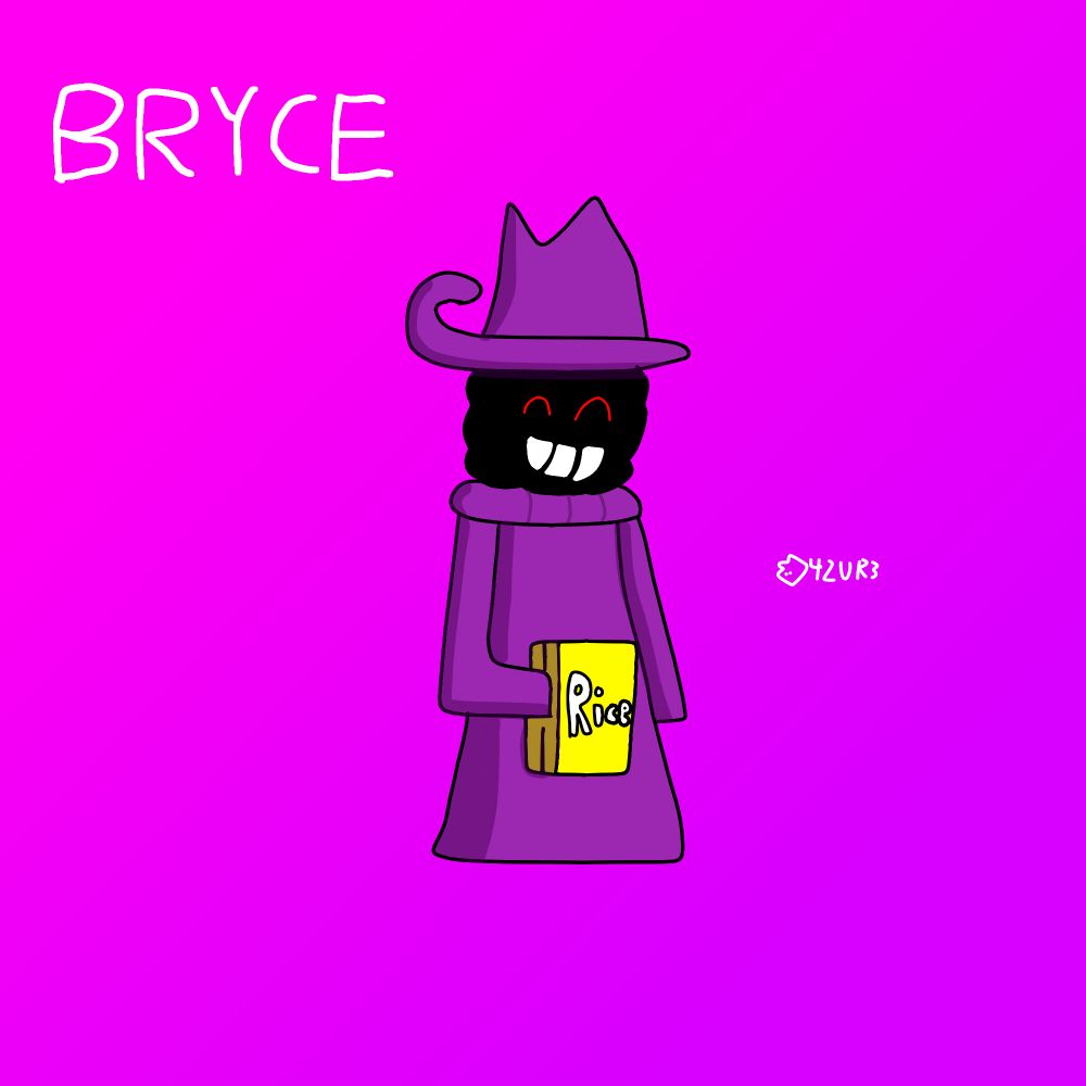 Bryce holding a box of rice.