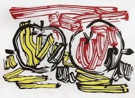 Red Apple and Yellow Apple by Roy Lichtenstein
