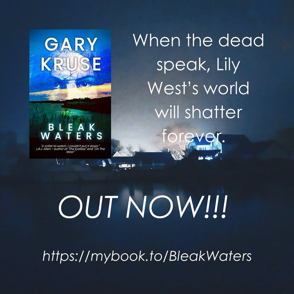 The book Bleak Waters a spooky village scene. 