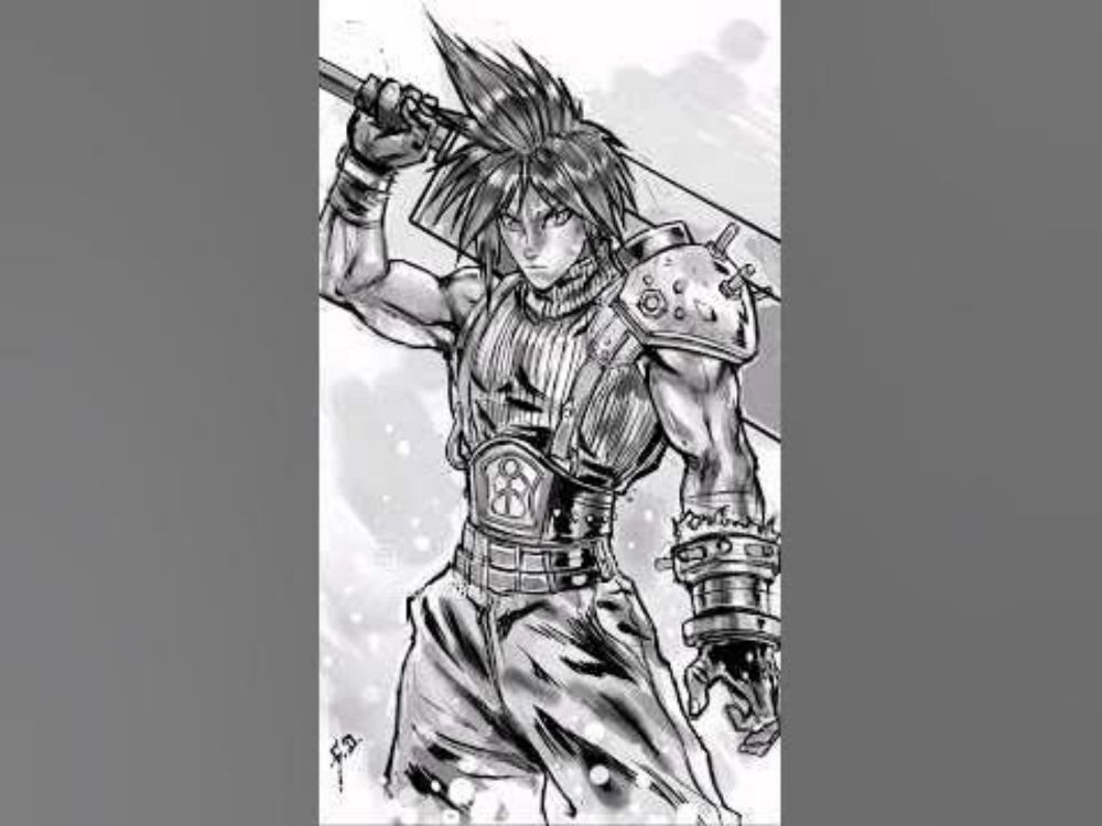 Bustersword or Bust #cloudstrife #ff7rebirth #ff7 #ff7remake #sketch #drawing #artist #timelapse