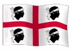 Wehende Sardinien-Flagge