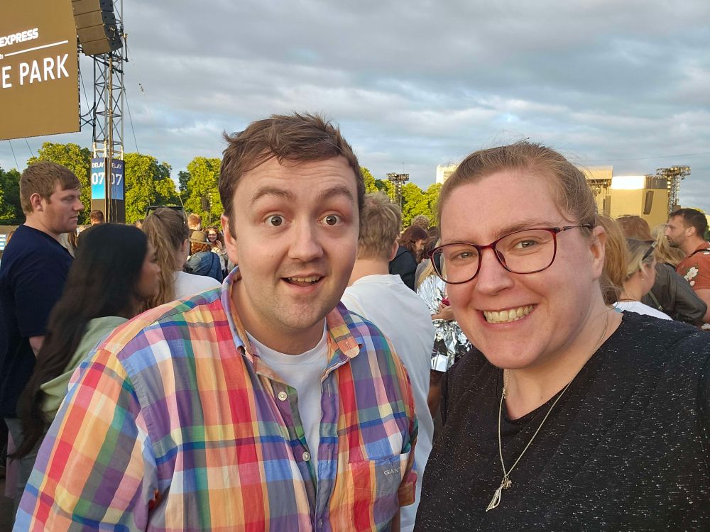 Me and Cathryn among apparently more than 65,000 fans