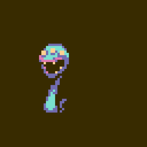 simple plant monster on a dark background