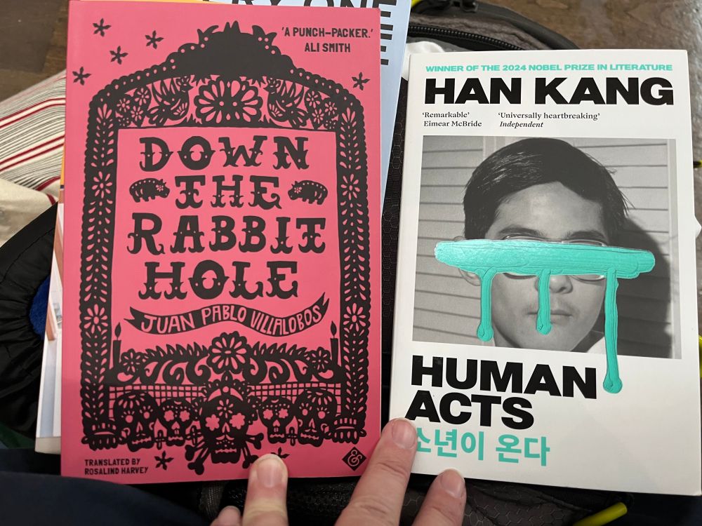 Down the Rabbit Hole (by Juan Pablo Villalobos). Human Acts (by Han Kan).