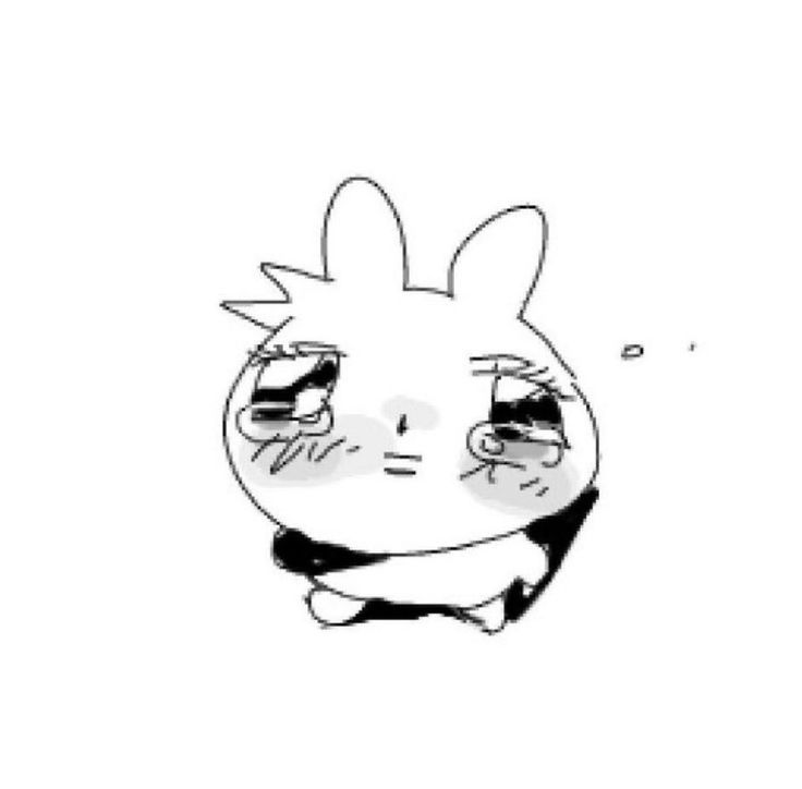 Chibi rabbit with big anime eyes with tears brimming over from sheer emotion, gazing at the sky