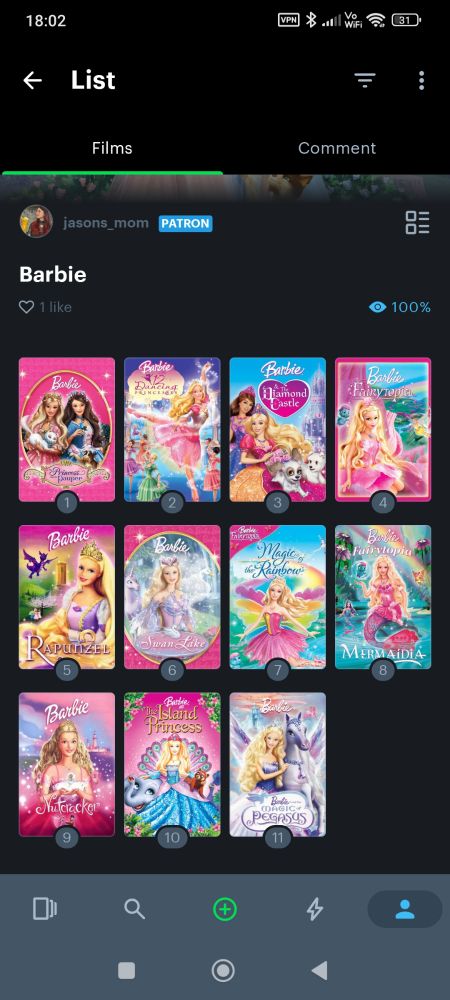 Eine Liste aller Barbiefilme, die ich bisher geguckt habe in einem Ranking. Am besten ist die Prinzessin und das Dorfmädchen, der schlechteste der mit dem Pegasus (meiner Meinung nach). 