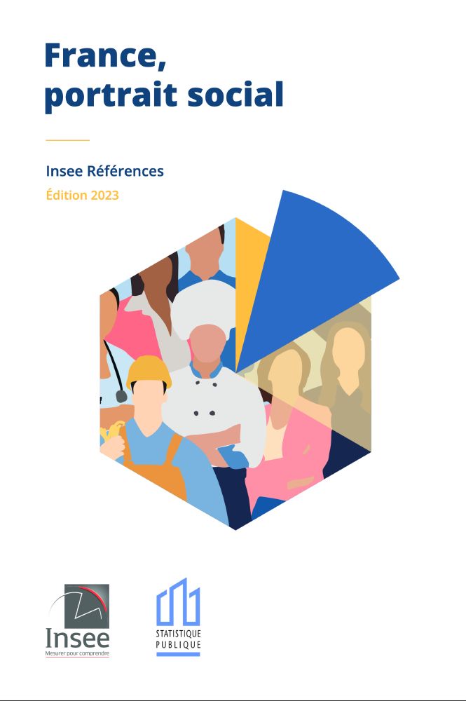 Première de couverture de l'Edition 2023 du portrait social de la France publié par l'Insee