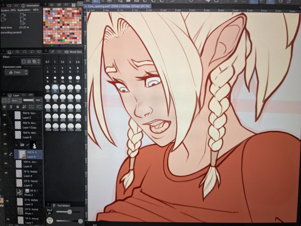 A WIP of an upcoming cow TF comic Ang is working on