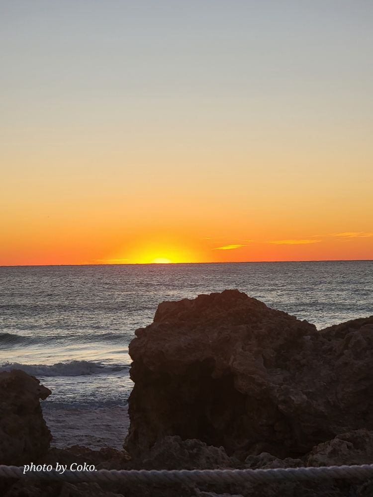 My photo of my Sunset view looking over the Gulf. 