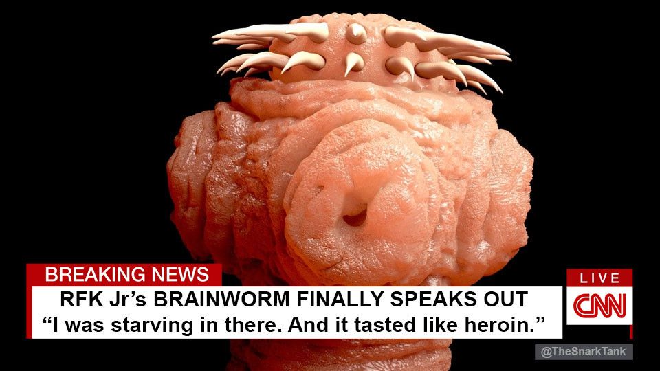 RFKjr’s brain worm with text on Chiron. 