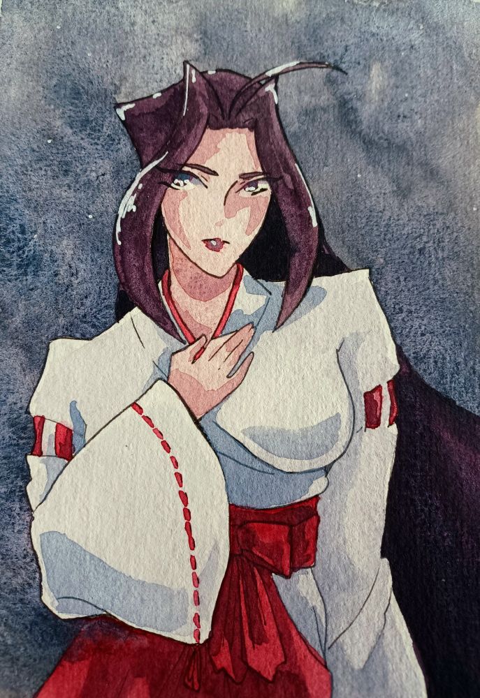 Watercolor fan art of Mizuchi from Yu-Gi-Oh GX