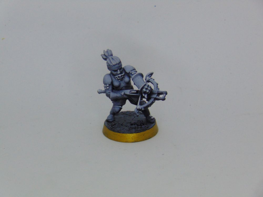 The Arbalest, a game piece for Darkest Dungeon: The Board Game.