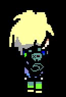 Daisy looking back to listen to Scary on her back