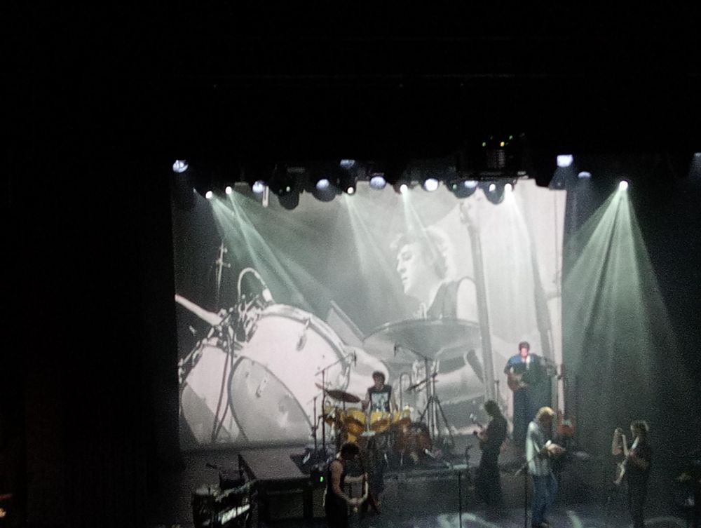 Cavs making it to the big screen in the background. 