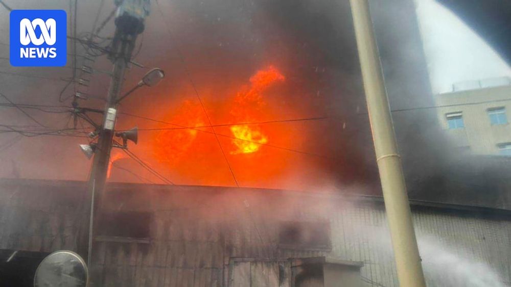 Nine people killed in hospital fire in Taiwan as typhoon sweeps across the country