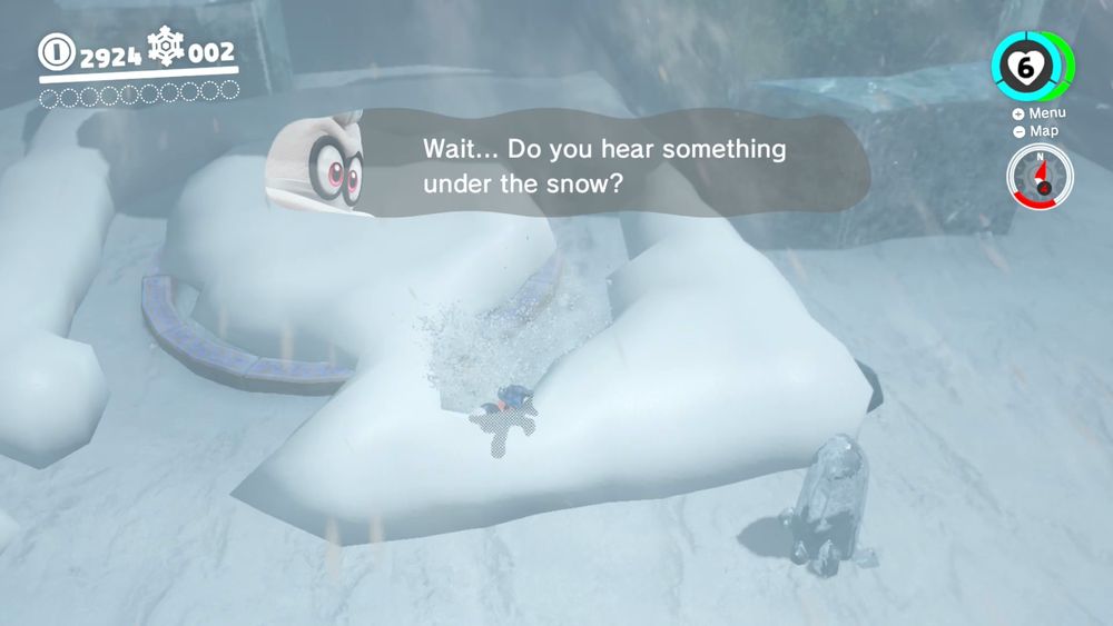 An image of the Snow Kingdom in Super Mario Odyssey.