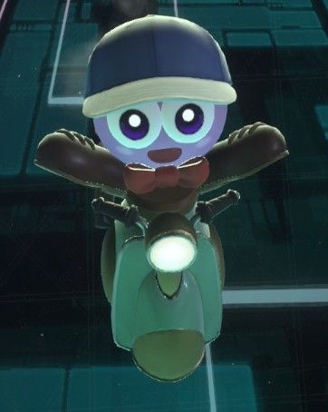 Marx with a cap and scooter.

:D
