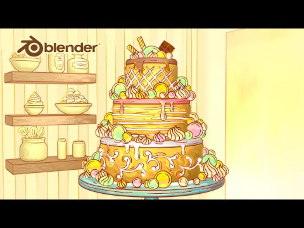Blender 3D Grease Pencil Tutorial - Cake