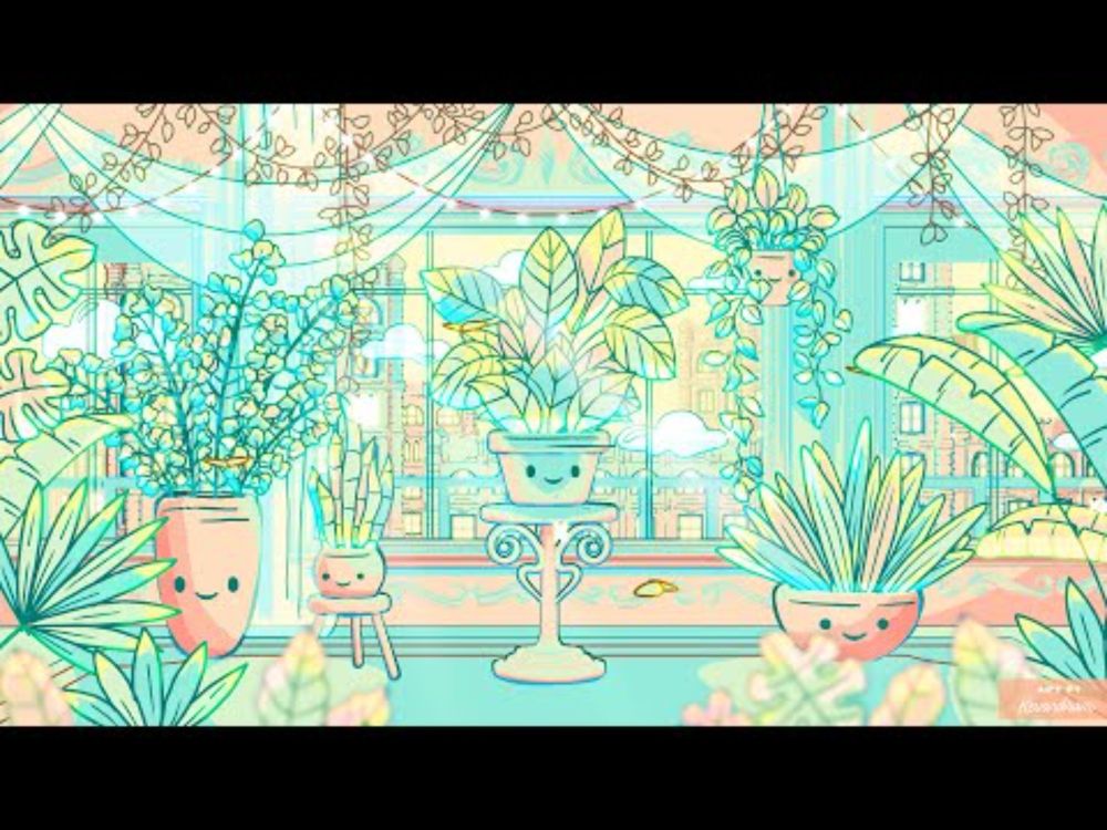 City Plants  in Blender 3D with Grease Pencil -  2D/3D Scene