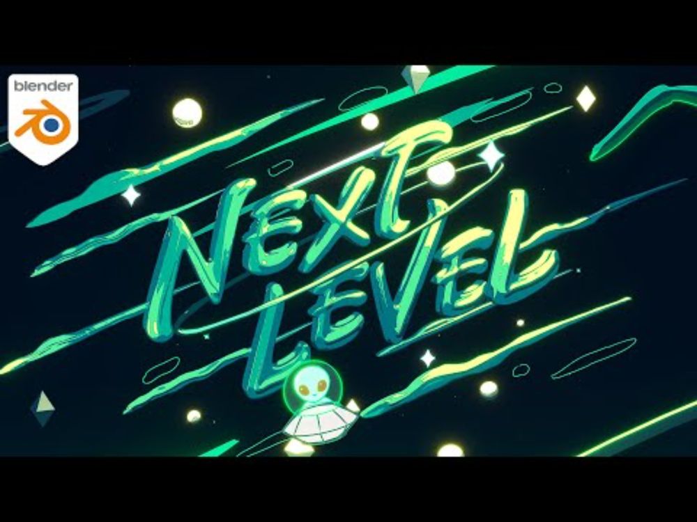 “Next Level” - Blender Grease Pencil 2D/3D Typography