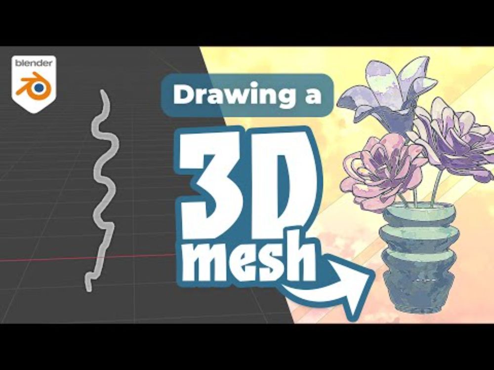 Drawing 3D Meshes in Blender 4.3 | Grease Pencil & Geometry Nodes + Free Project File