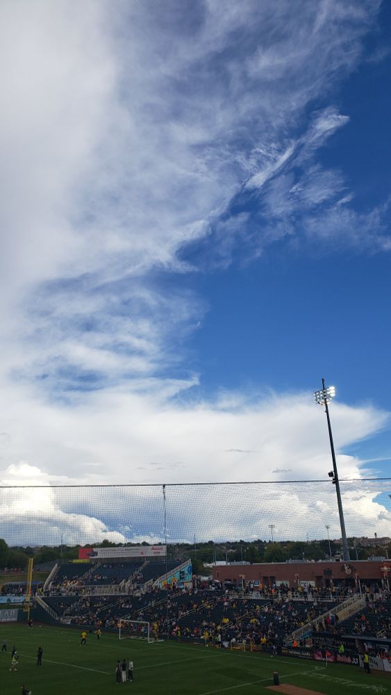 Blue sky after a 2 hour delay.