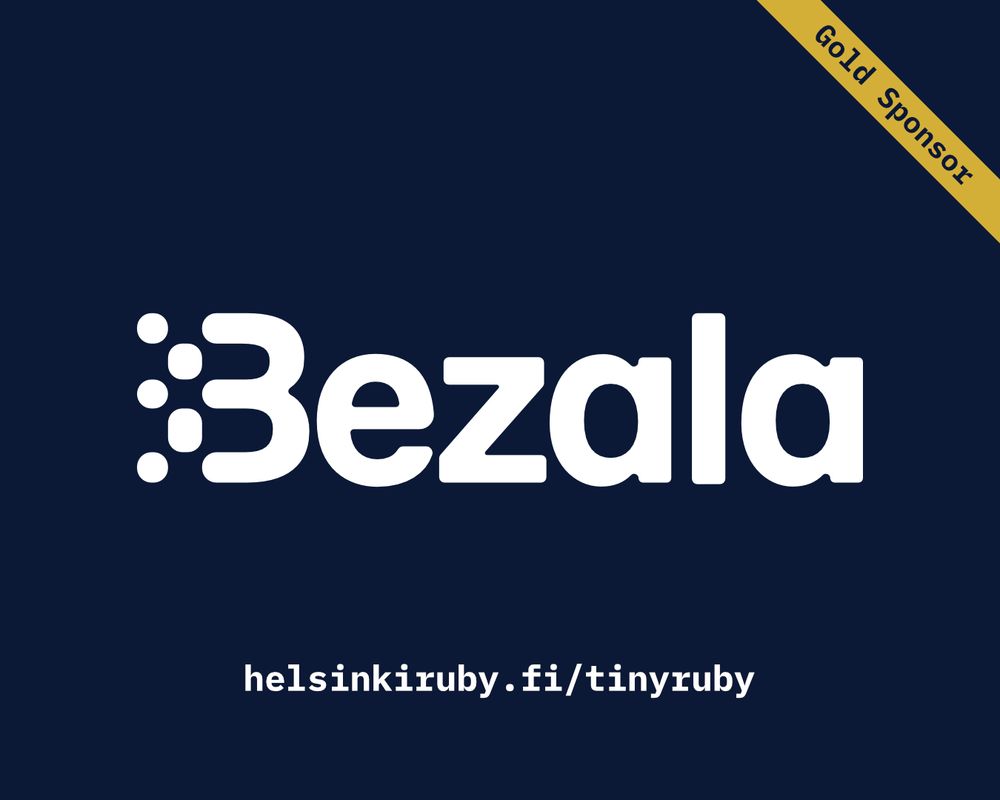 Bezala logo with a Gold sponsor sash
