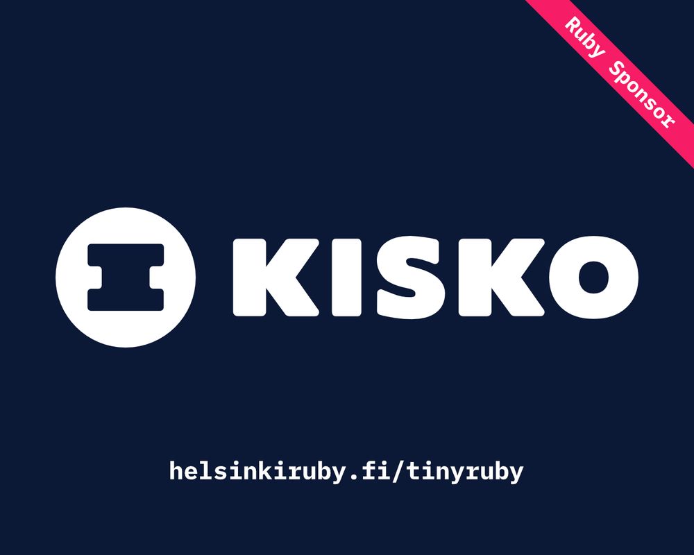The Kisko logo with a ‘Ruby Sponsor’ sash in the top right corner