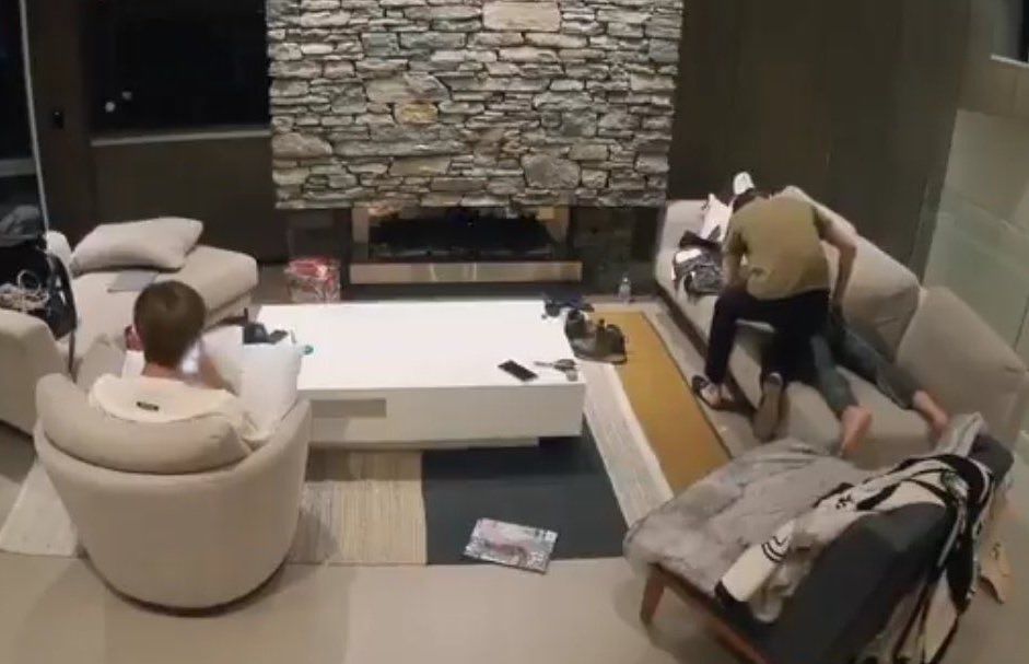 Jimin massaging Taehyung who's lying flat on his stomach on the couch, Jimin kind of crouching over him in a suggestive manner. Namjoon is sitting not too far away from them reading a book. I'm not saying a cuck chair but...
