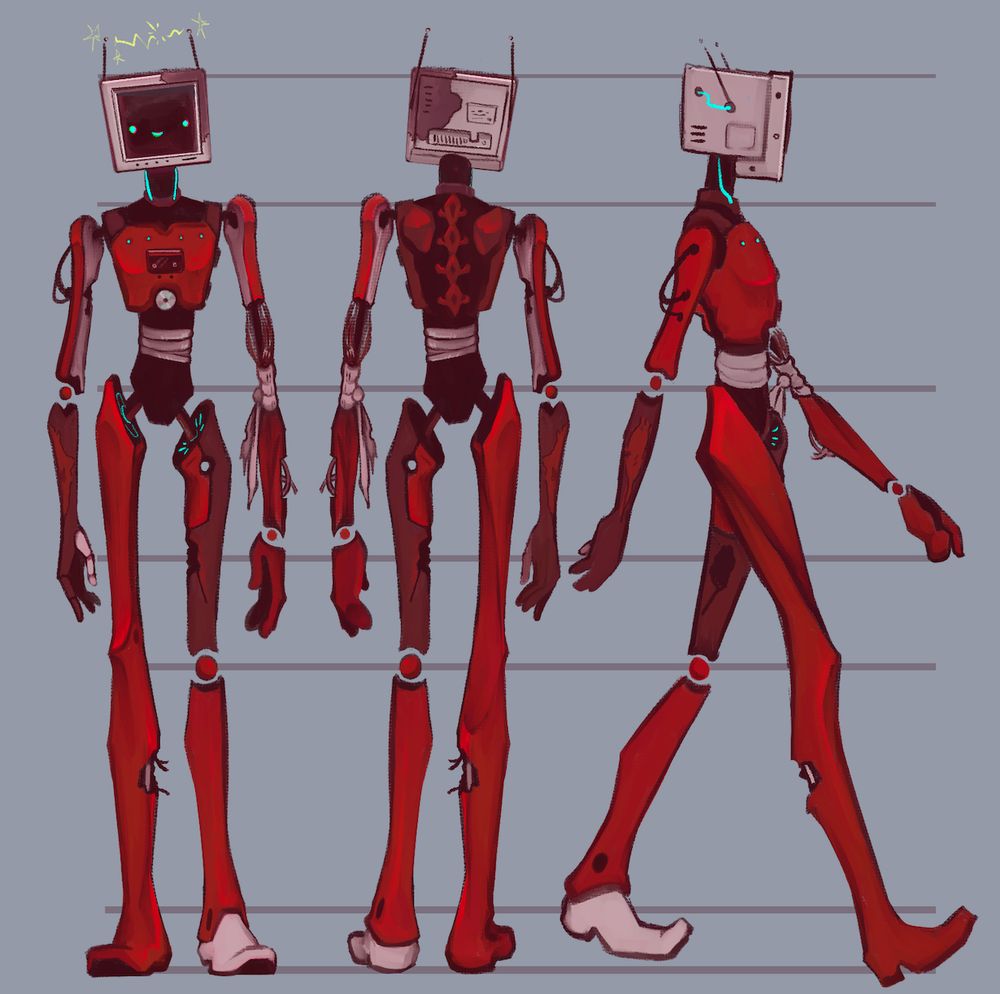 Not an official ref sheet, just one of his early drafts!