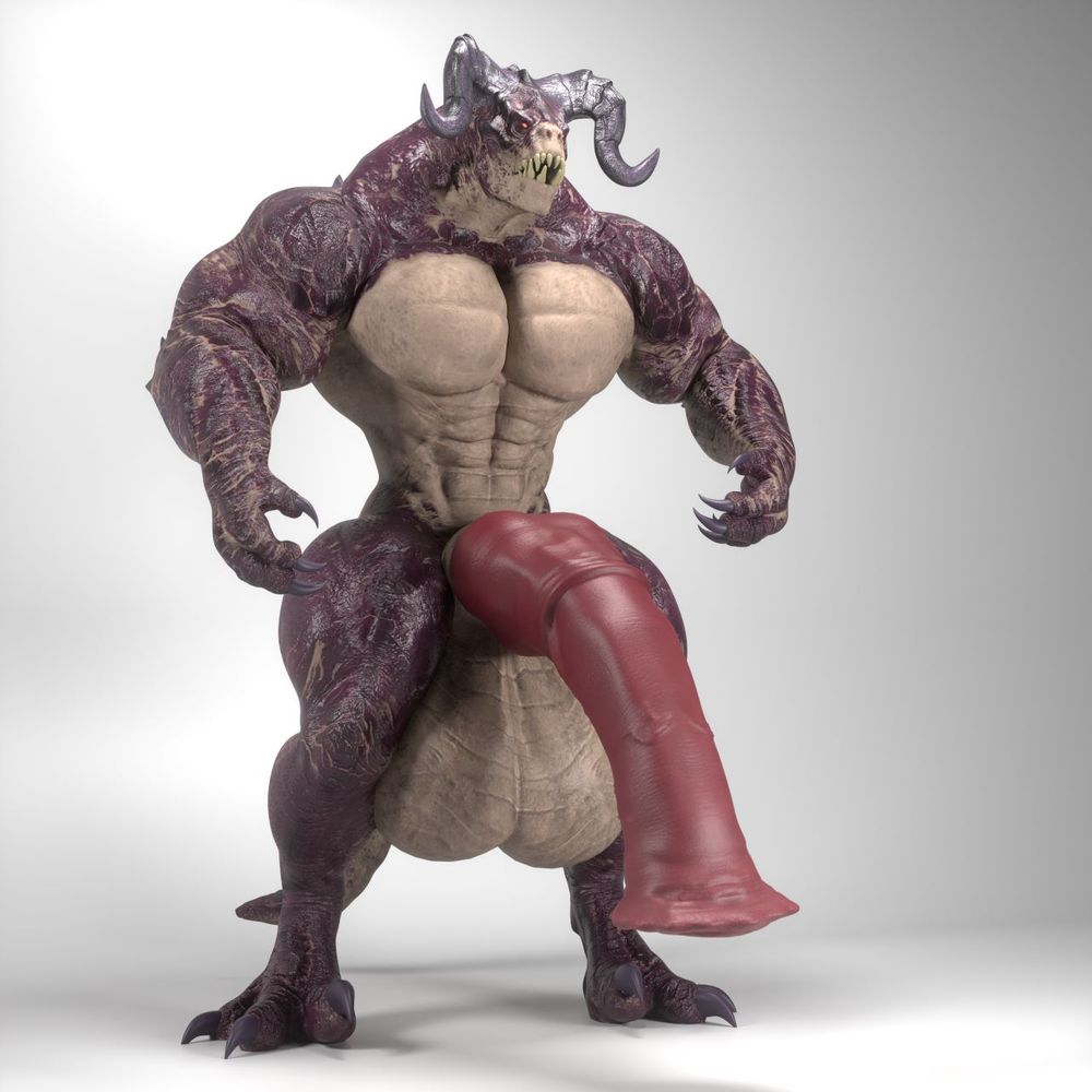 3D render, deathclaw getting ready to flex.
#nsfw #solo #scalie #deathclaw #vleischak #muscle #hyper