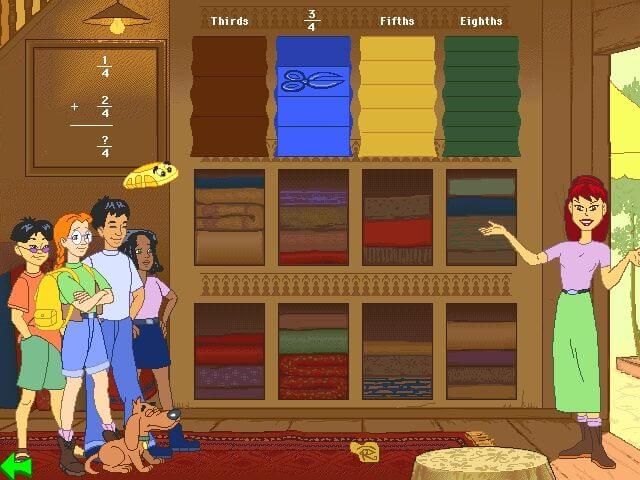 A screenshot from the video game ClueFinders 4th Grade