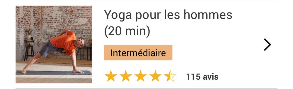 Cours de “yoga pour les hommes”